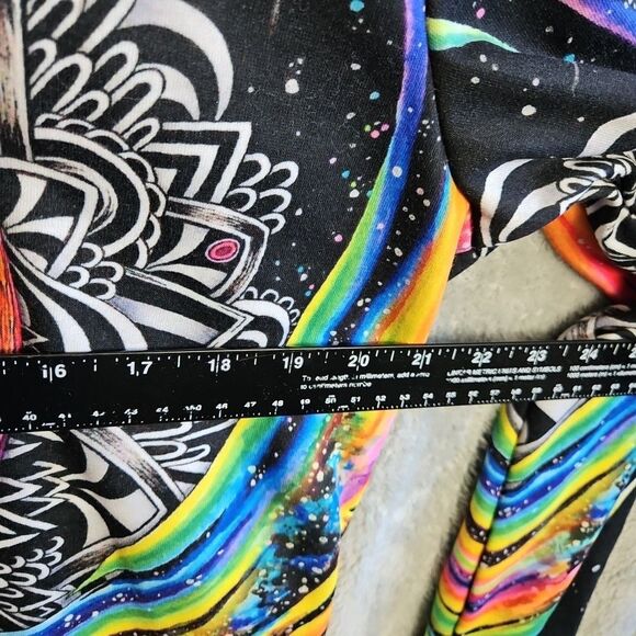 Electro threads hoodie Men's Med unicorn multicolored Y2K USA - Picture 6 of 10